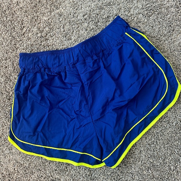 Small Free People Movement Blue and Neon Yellow Athletic Shorts - Picture 3 of 3